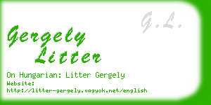 gergely litter business card